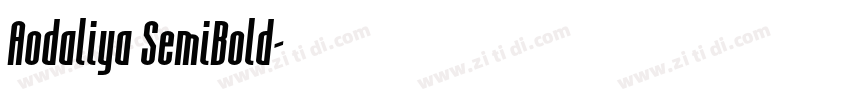 Aodaliya SemiBold字体转换